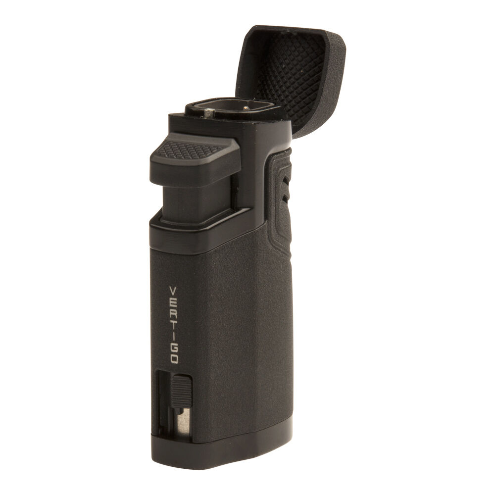 Vertigo Hercules Quad Lighter Black Crackle, , jrcigars